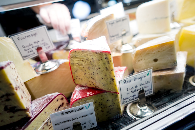 Artigiano regularly rotates their cheese selection, offering around 50 varieties at a time