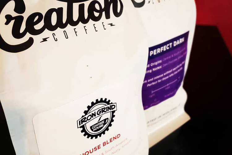 Iron Grind partners with a local coffee roaster, Creation Coffee