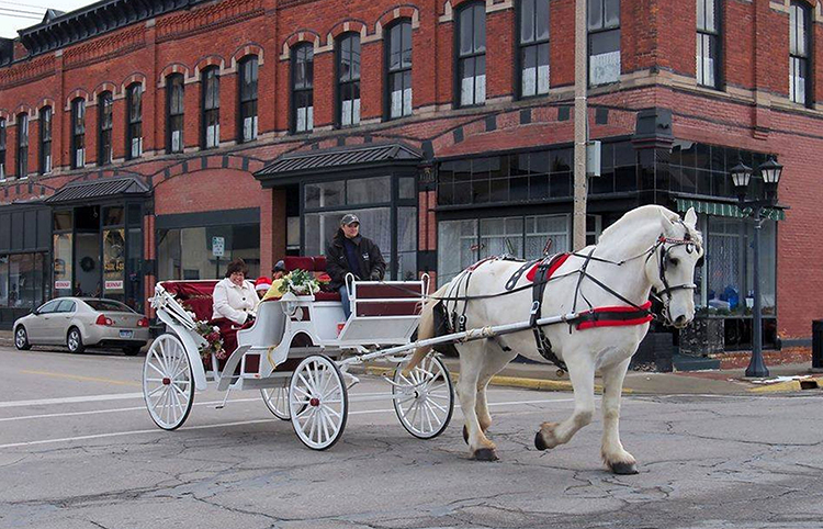 A carriage ride during Bay City's "Sundays in the City" 