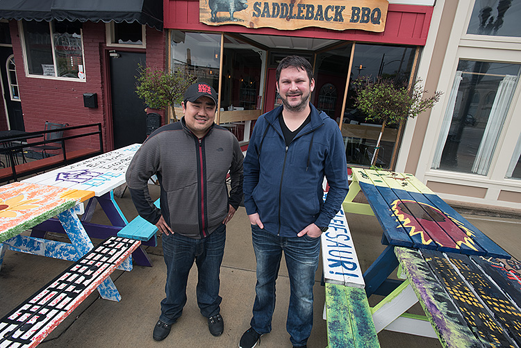 Matt Gillett & Travis Stoliker of Saddleback BBQ-Photo Dave Trumpie