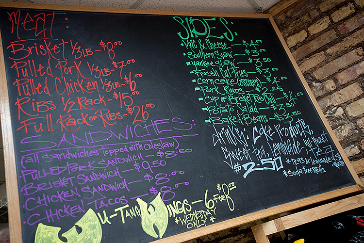 The menu board at Saddleback - Photo Dave Trumpie