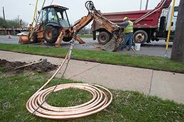 BWL crews replacing lead lines in Lansing - Photo Dave Trumpie