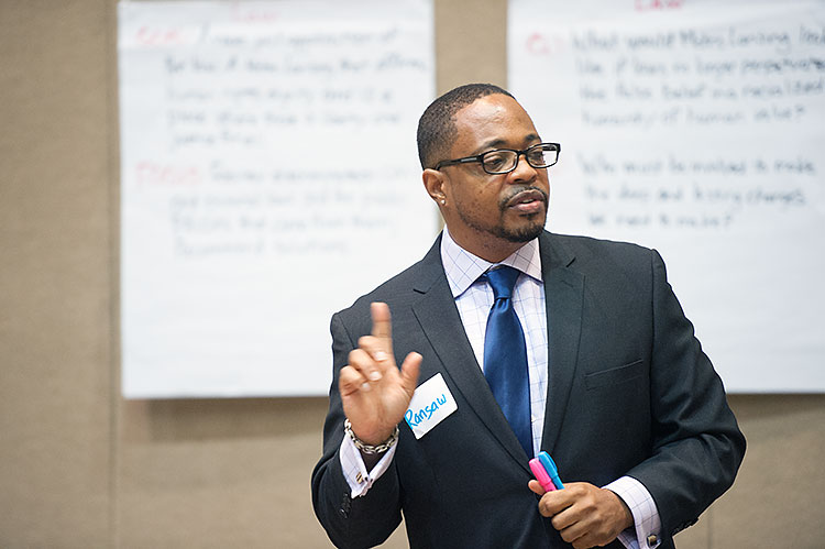 Participants in the One Lansing: Truth, Racial Healing & Transformation of Lansing Community Launch – Photo Dave Trumpie