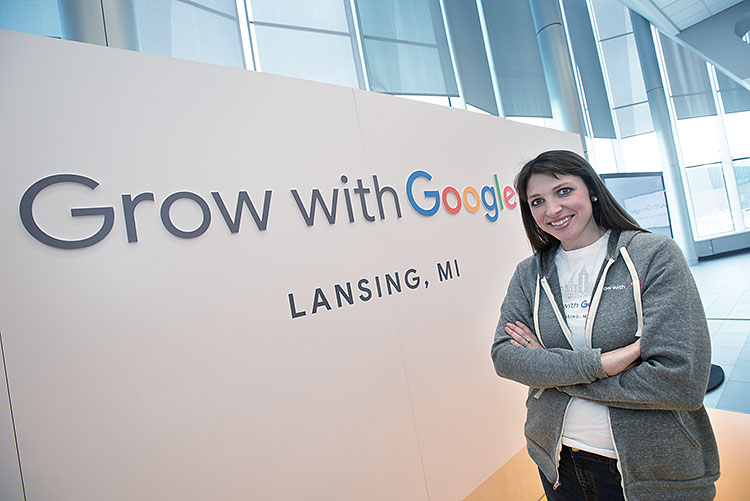Emily Hanley of Google at the Grow with Google event in Lansing - Photo Dave Trumpie