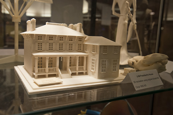 The U of M President's House printed out at the U of M 3D Lab
