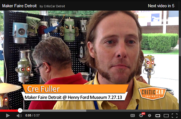 Cre Fuller at Maker Faire Detroit on CriticCar Detroit