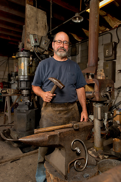 Scott Lankton at his blacksmith studio