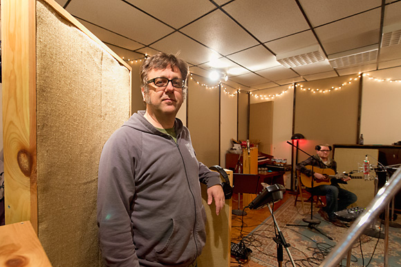 Jim Roll in the studio with Matt Jones at Backseat Productions
