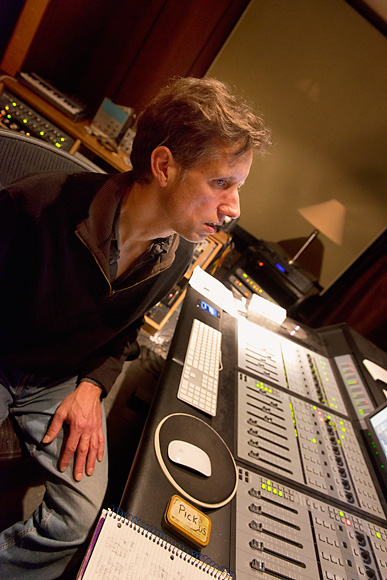 Geoff Michael in the control room of Big Sky Recording