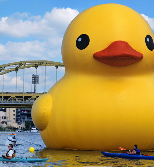 Pittsburgh's 40 foot rubber duck.