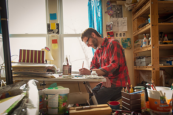 Bruce Worden in his studio