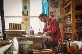 Bruce Worden in his studio
