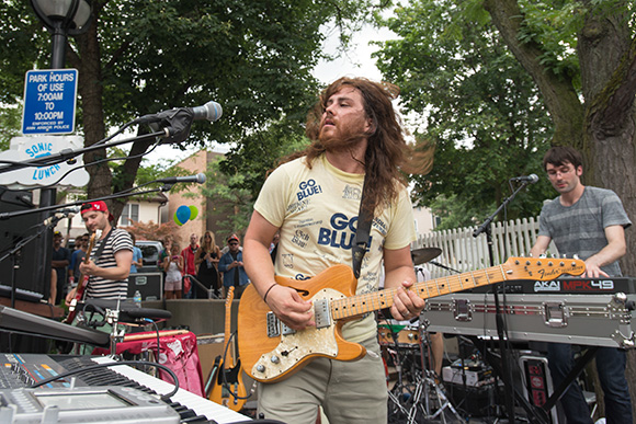 Dale Earnhardt Jr Jr play Sonic Lunch at Liberty Plaza