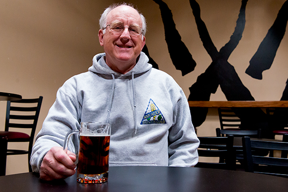 Jeff Renner of Ann Arbor Brewers Guild enjoying a pint at Wolverine State Brewing Co