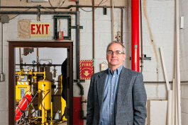 Mark Smith at the future incubator site