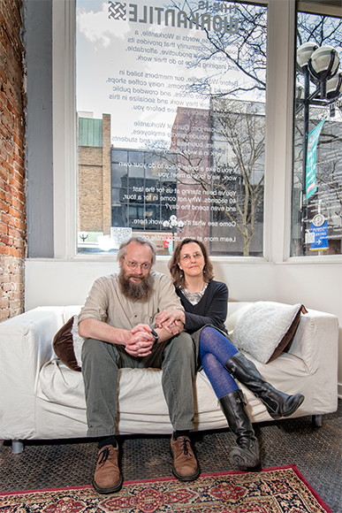 Dave Askins and Mary Morgan of The CivCity Initiative at Workantile
