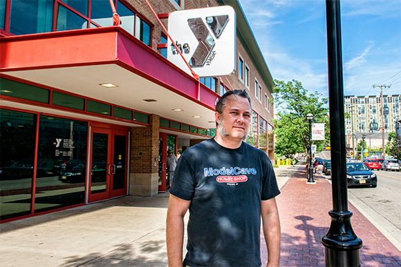 Chris Taylor at the site of the former Tech Center