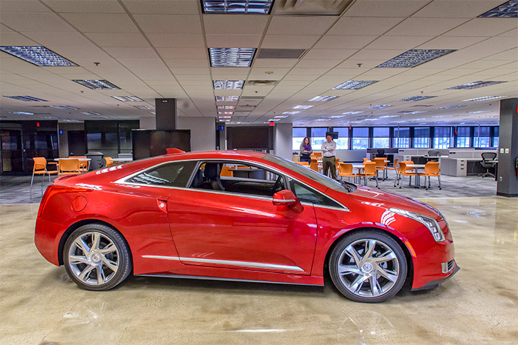 A Cadillac ELR Engineering Mule for Maven car sharing technology at General Motors Technical Center Campus, Warren, MI