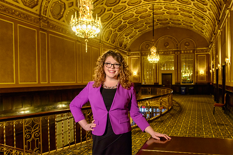 Ann Arbor Symphony Orchestra Marketing Director Emily Fromm at The Michigan Theater
