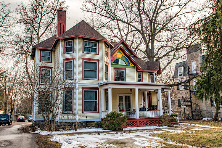 The former residence of The MC5 in the Washtenaw/Hill Historic District in Ann Arbor