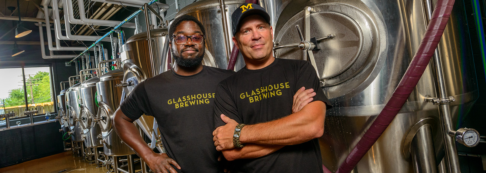 Kuma Ofori-Mensa and Brent Payeur at Glasshouse Brewing