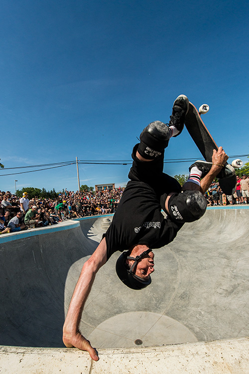 Tony Hawk at the opening of the Ann Arbor Skate Park