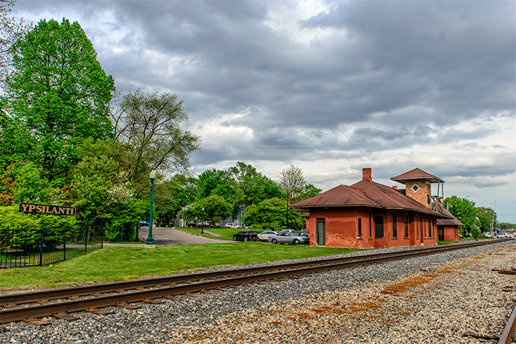 The proposed location of a commuter rail stop in Ypsilanti's Depot Town