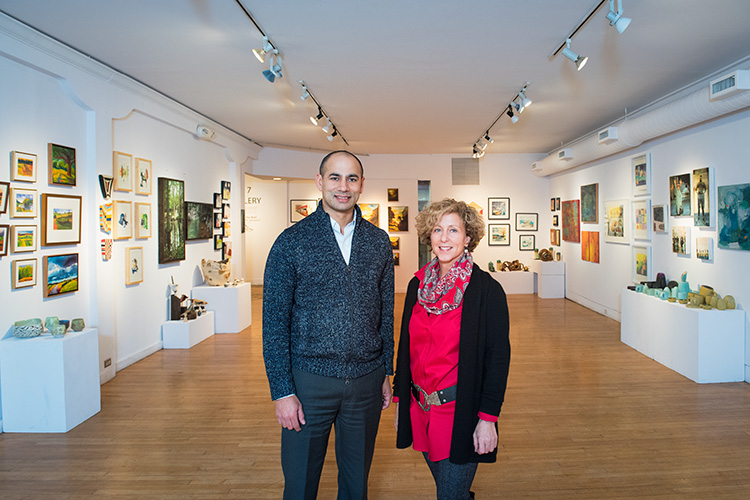 Neel Hajra and Marie Klopf at the Ann Arbor Art Center