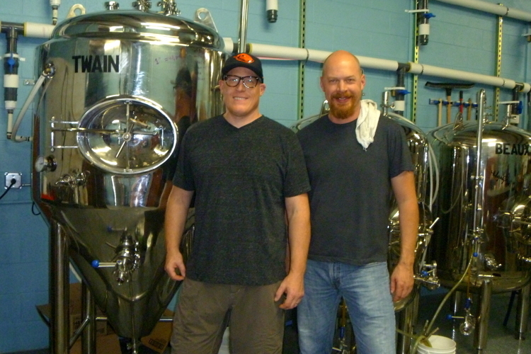 Pileated Brewing Co. owners Andrew Collins and Jay Howe.