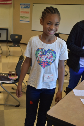 A participant at the Girl Magic event.