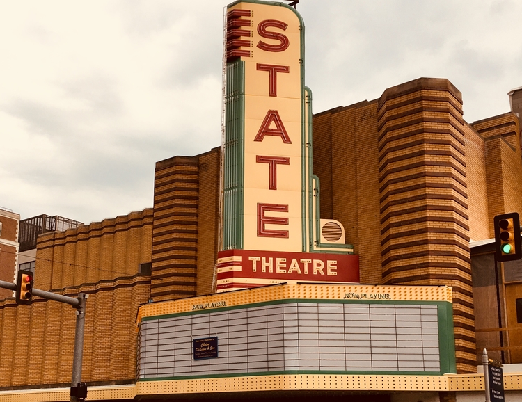The State Theatre's refurbished sign.