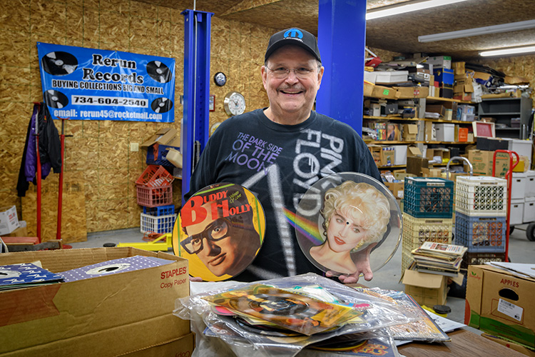 Ann Arbor Monster Record Show owner and organizer Rod Branham