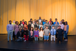 Participants in last year's employment program attend a recognition ceremony.