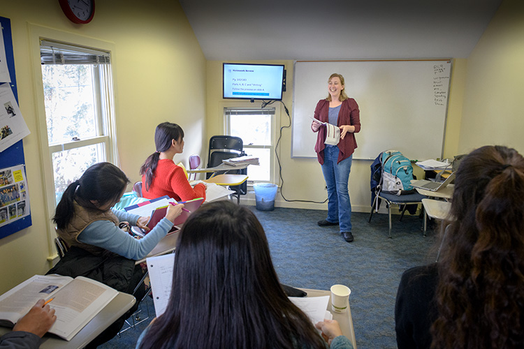 Carla Thisse teaching a class at the Michigan Language Center