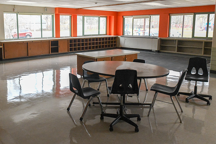 One of the three classrooms at Chapelle Elementary that will house The Collaborative