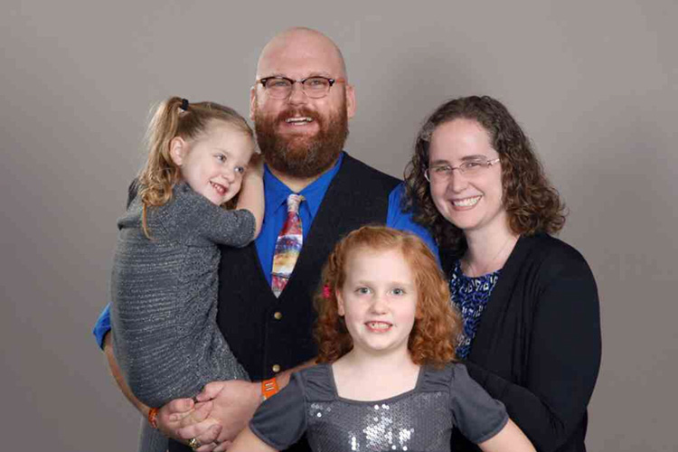 Pastor Mike Desotell and his family