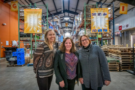 Aubrey Patino, Eileen Spring and Ellen Rabinowitz at Food Gatherers