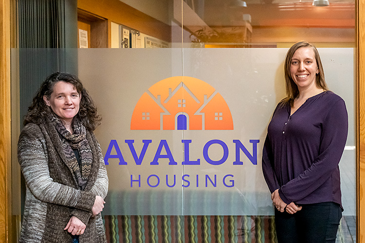 Wendy Carty-Saxon and Aubrey Patiño at Avalon Housing