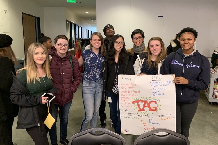 Members of the Ypsilanti District Library's Teen Advisory Group after pitching their mental health awareness event idea at the Youth Driven Spaces conference.