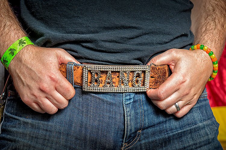 Cool beltbuckles are always in fashion at The Bang!