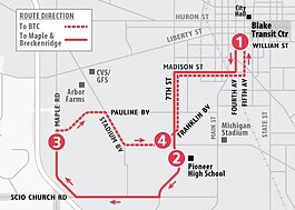 TheRide will make changes to its Temporary Service Plan, including adding a modified version of Route 26 to restore services to western Ann Arbor. 