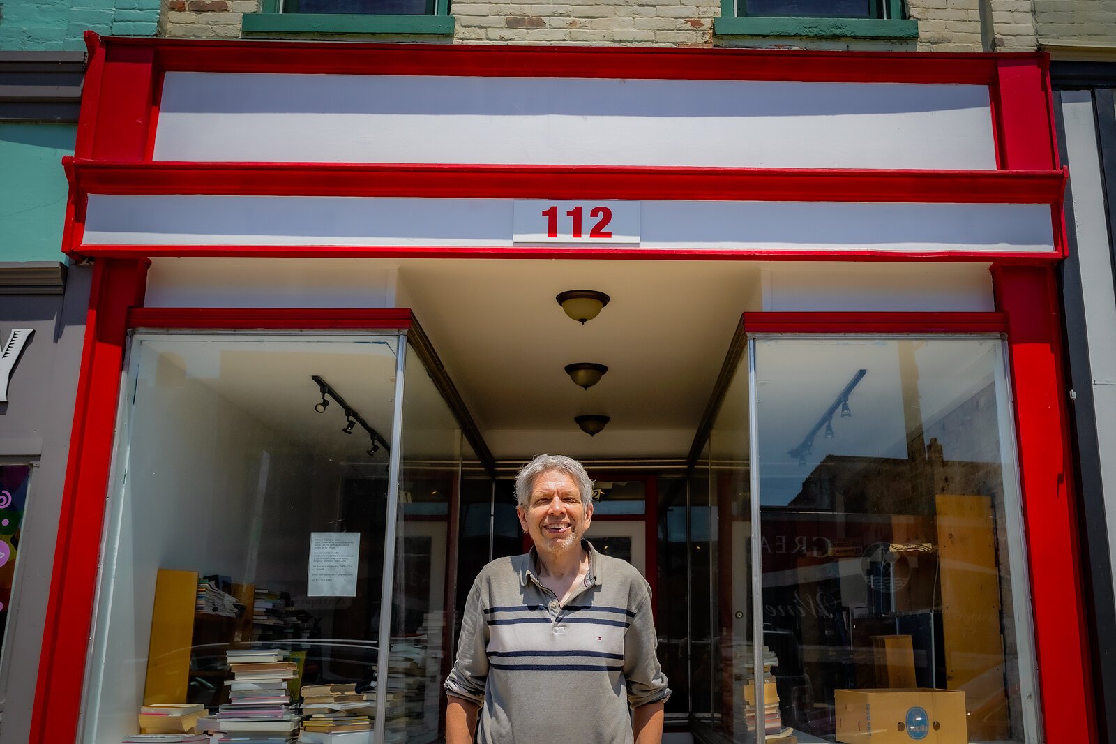 Ed Koster at his soon to open downtown Ypsilanti bookstore.