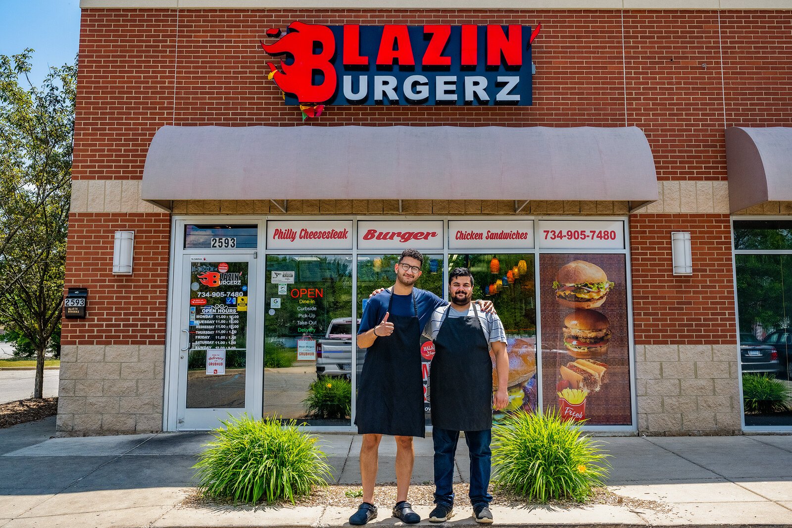 Blazin' Burgerz co-owners Farook Issa and Khaled Naser.