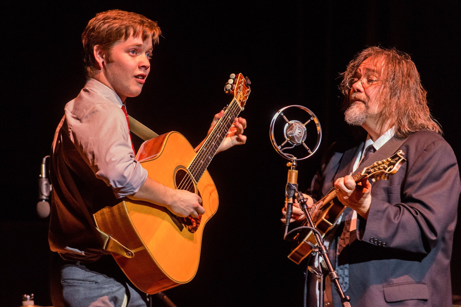 Billy Strings and Don Julin at the 2015 Ann Arbor Folk Festival.