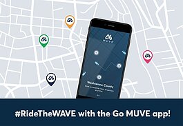 A promotional flyer for WAVE's partnership with MUVE.