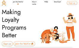 The Campfire Loyalty app website.