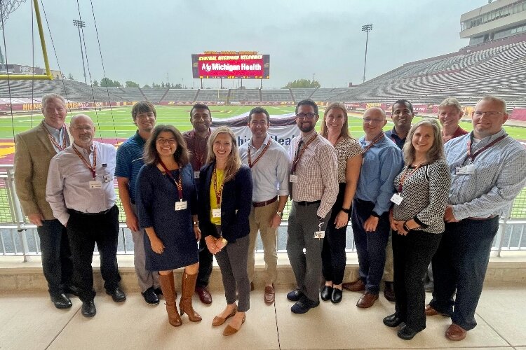 MyMichigan Health leaders and members of MyMichigan’s sports medicine team.