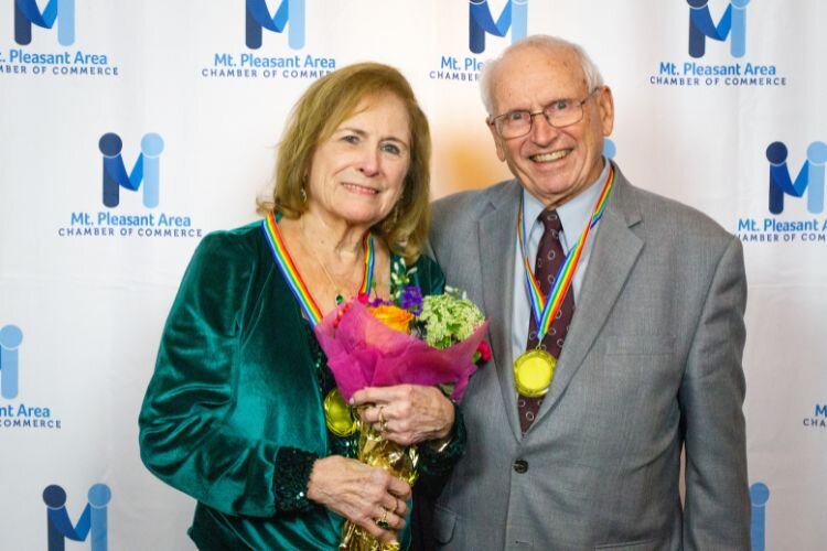 The Mt. Pleasant Area Chamber of Commerce honored 2023’s Outstanding Citizens of the Year, Diane and Richard Fleming.
