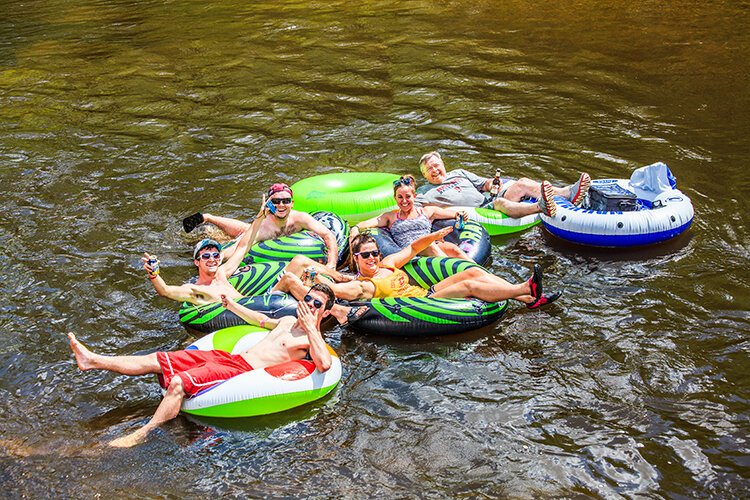 Floating on the Chippewa River.