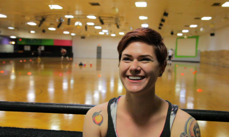 Grace Seymore, aka Graced Lightning, can regularly be seen slicing through a thick pack of defenders as her teams jammer. Seymore has been a derby girl for two years and loves the sport as much as her teammates and coaches.